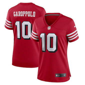 womens nike jimmy garoppolo red san francisco 49ers alterna